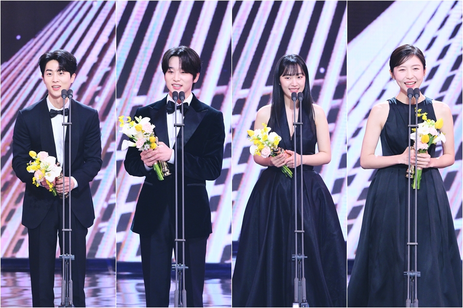 ▲신인상 김무준, 김윤우, 박정연, 주현영. 제공|MBC연기대상