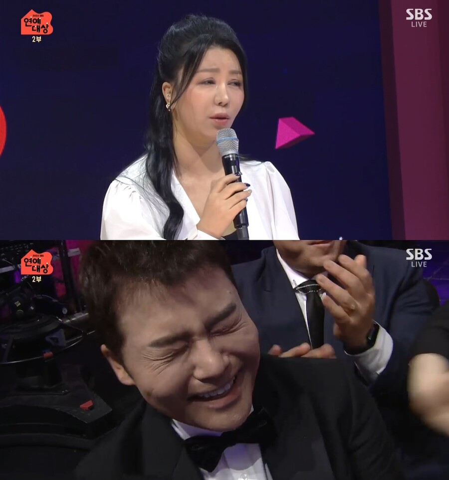 ▲ '나는 솔로' 10기 정숙(위), 전현무. 출처| 2023 SBS 연예대상 방송 캡처