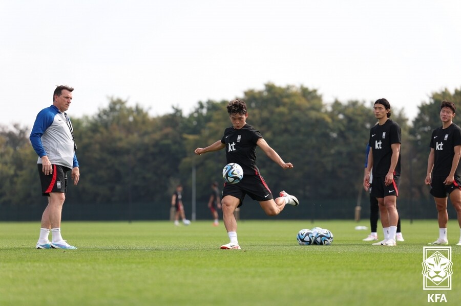▲ 축구대표팀 공격수 오현규. ⓒ대한축구협회