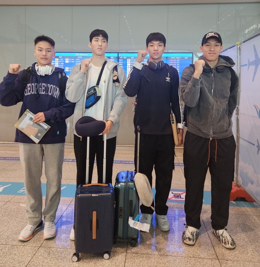 KBL 유망선수 해외연수 프로젝트에 선발된 4명, 미국으로 출국