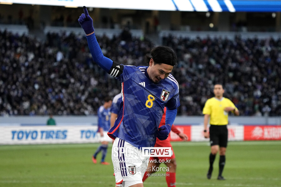 ▲ 일본은 9일(한국시간) 열린 ‘2023 아시아축구연맹(AFC) 카타르 아시안컵’을 대비한 최종 리허설에서 요르단과 붙었다. 비공개 평가전으로 진행됐는데 뚜껑을 열어보니 6-1로 압도적인 스코어 차이였다