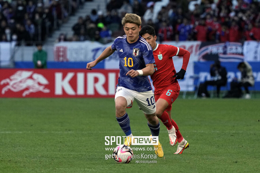 ▲ 일본은 9일(한국시간) 열린 2023 아시아축구연맹(AFC) 카타르 아시안컵을 대비한 최종 리허설에서 요르단과 붙었다. 비공개 평가전의 결과는 6-1 대승이었다.