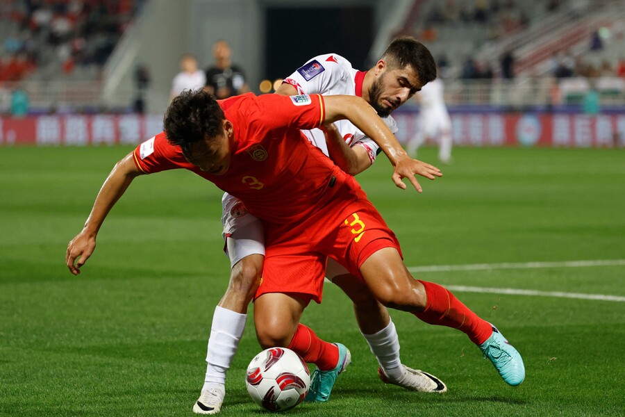 ▲ 중국은 타지키스탄과 0-0으로 비겼다. ⓒ연합뉴스/AFP