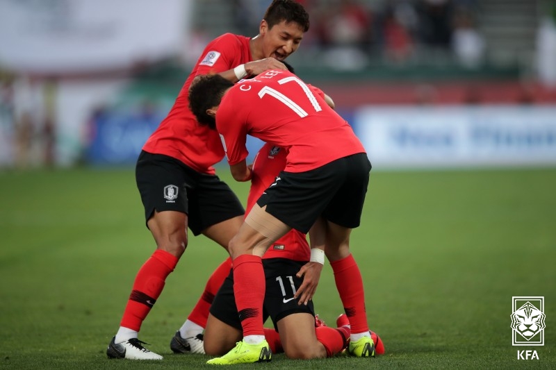▲ 2019년 UAE 아시안컵에서도 한국은 바레인과 만났다. 당시에 황희찬과 김진수가 득점포를 가동하며 2-1 승리를 챙겼다 ⓒ대한축구협회