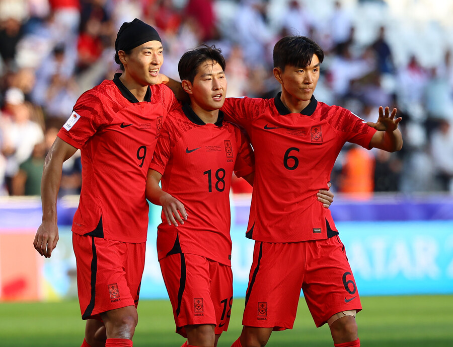 ▲ 축구대표팀이 바레인에 이강인의 멀티골, 황인범의 골을 앞세워 3-1 승리로 아시안컵 첫 판을 출발했다.  ⓒ연합뉴스