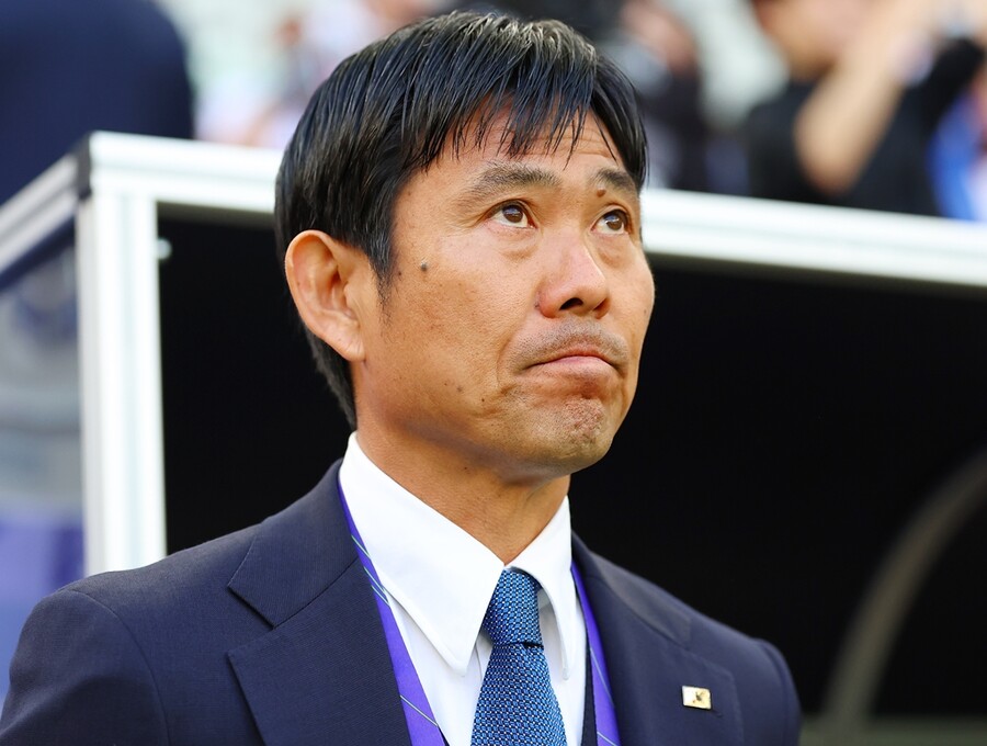 ▲  14일 카타르 도하 앗수마마 스타디움에서 열린 2023 아시아축구연맹(AFC) 아시안컵 조별리그 D조 일본과 베트남의 경기. 모리야스 하지메 감독이 경기 시작을 기다리고 있다.  ⓒ 연합뉴스