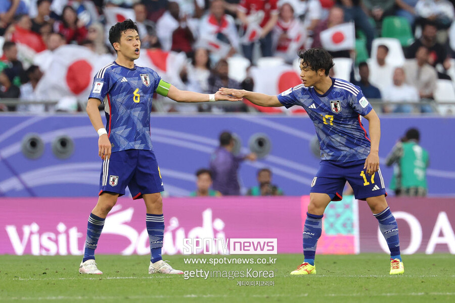 ▲ 19일 카타르 알 라얀에 위치한 에듀케이션 스타디움에서 열린 2023 아시아축구연맹(AFC) 카타르 아시안컵 조별리그 D조 2차전에서 일본이 이라크에 1-2로 졌다.