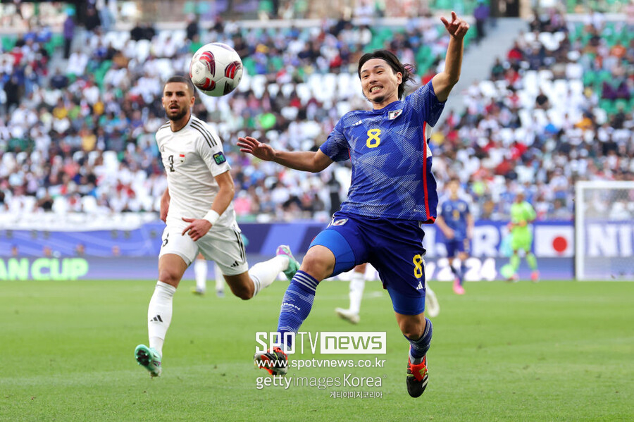 ▲ 19일 카타르 알 라얀에 위치한 에듀케이션 스타디움에서 열린 2023 아시아축구연맹(AFC) 카타르 아시안컵 조별리그 D조 2차전에서 일본이 이라크에 1-2로 졌다.