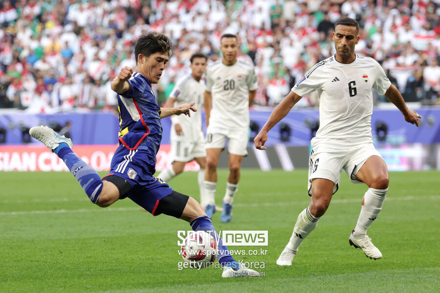 ▲ 19일 카타르 알 라얀에 위치한 에듀케이션 스타디움에서 열린 2023 아시아축구연맹(AFC) 카타르 아시안컵 조별리그 D조 2차전에서 일본이 이라크에 1-2로 졌다.