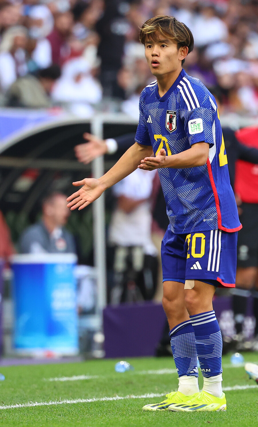 ▲ 19일 카타르 알라이얀 에듀케이션 시티 스타디움에서 열린 2023 아시아축구연맹(AFC) 아시안컵 조별리그 D조 이라크와 일본의 경기. 일본 구보 다케후사가 부진한 플레이를 펼쳤다. ⓒ 연합뉴스