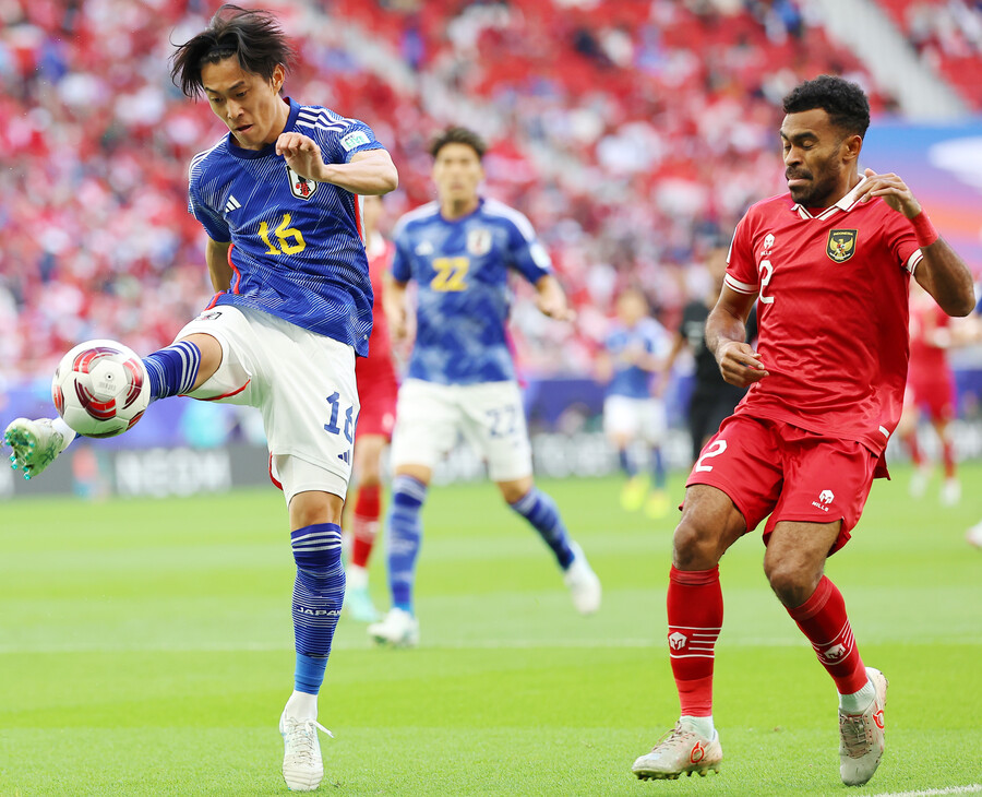 ▲ 일본은 24일 오후 8시 30분(한국시간) 카타르 도하 알 투마마 스타디움에서 열린 2023 아시아축구연맹(AFC) 아시안컵 D조 조별리그 최종전에서 신태용 감독의 인도네시아를 꺾었다 ⓒ연합뉴스