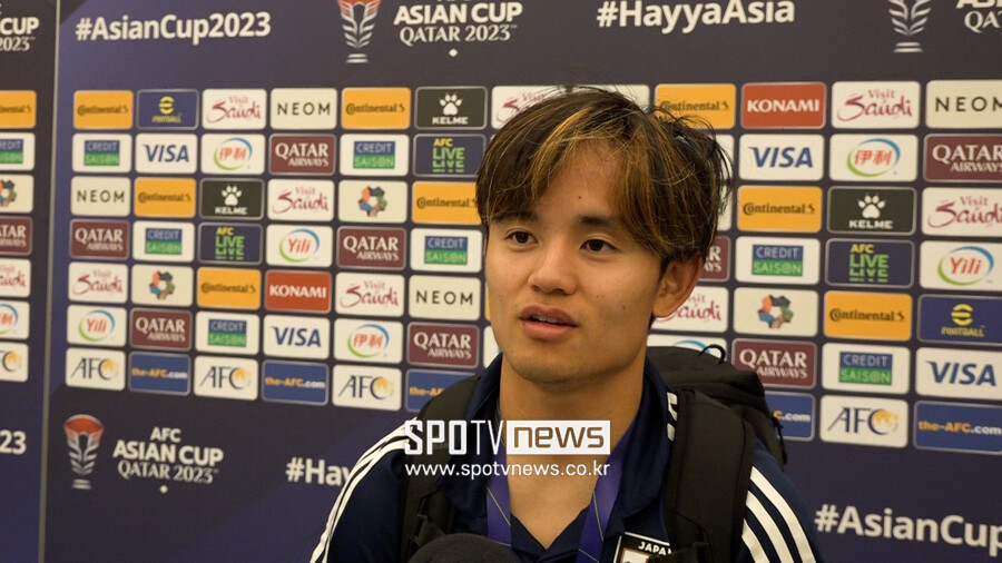 ▲ 일본 축구 에이스 구보 다케후사가 16강에서 조기 한일전이 성사될 가능성에 "이강인이 아무것도 못했으면 좋겠다. 한일전만 빼고 잘 되었으면 한다"라고 선전포고를 했다.