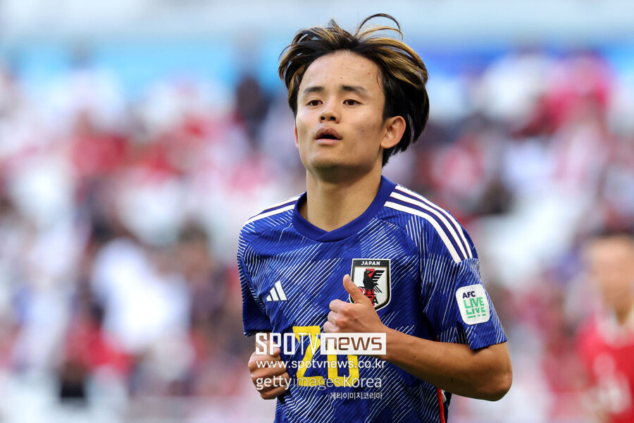 ▲ 일본 축구 에이스 구보 다케후사가 인도네시아전 승리에 힘을 보탰다. 16강에서 조기 한일전이 성사될 가능성에 "이강인이 아무것도 못했으면 좋겠다. 한일전만 빼고 잘 되었으면 한다"라고 선전포고를 했다.