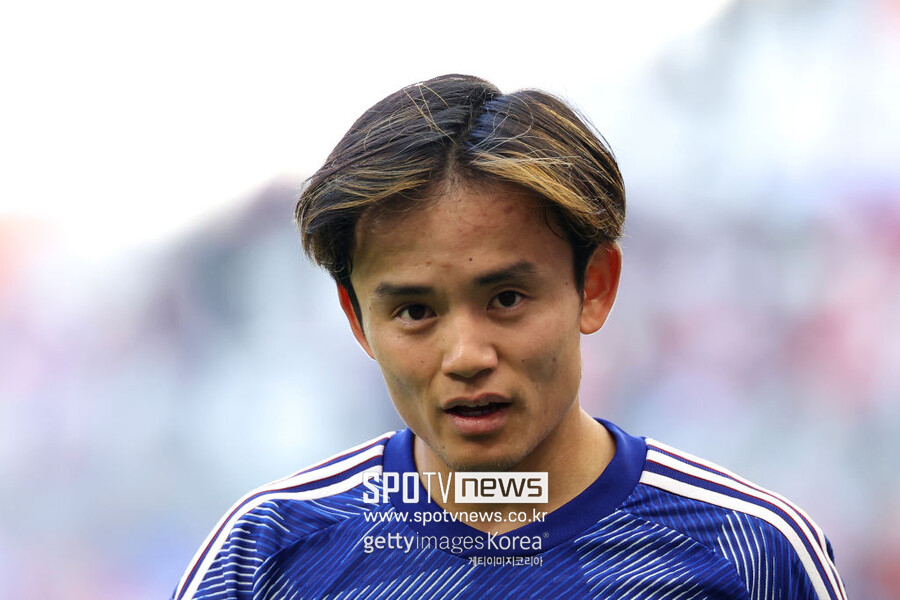 ▲ 일본 축구 에이스 구보 다케후사가 인도네시아전 승리에 힘을 보탰다. 16강에서 조기 한일전이 성사될 가능성에 "이강인이 아무것도 못했으면 좋겠다. 한일전만 빼고 잘 되었으면 한다"라고 선전포고를 했다.