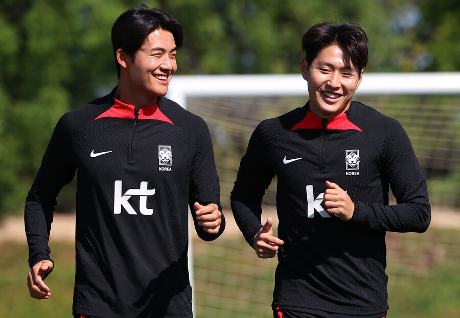 ▲ 축구대표팀 측면 수비수 설영우. 그의 옆에는 늘 이강인이 붙어 있다. ⓒ연합뉴스