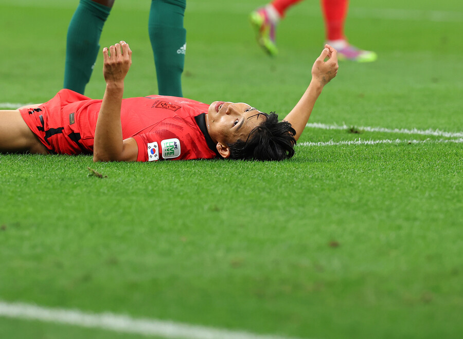 ▲ 최악의 사우디아라비아전을 치른 축구대표팀. ⓒ연합뉴스