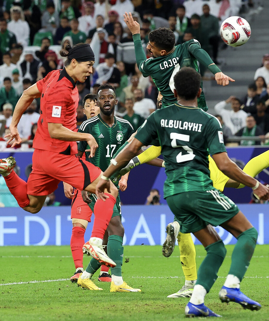 ▲ 조규성이 2023 아시아축구연맹(AFC) 아시안컵 16강전에서 터트린 극장 동점골 ⓒ연합뉴스