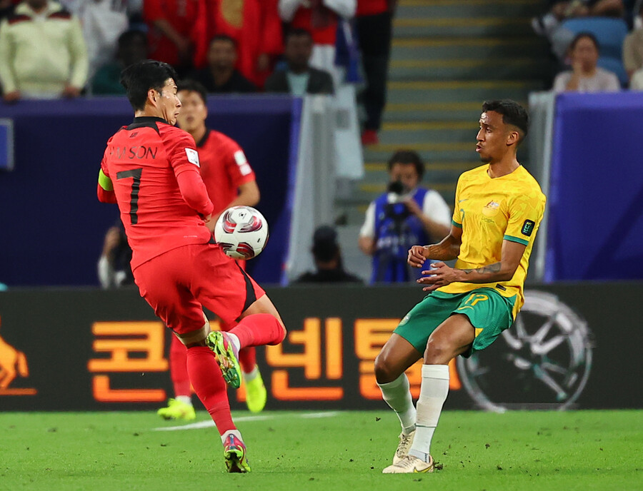 ▲ 한국은 3일 오전 0시 30분(한국시간) 카타르 알 와크라 알 자이눕 스타디움에서 호주와 2023 아시아축구연맹(AFC) 아시안컵 8강전에서 연장 혈투를 이어갔다 ⓒ연합뉴스