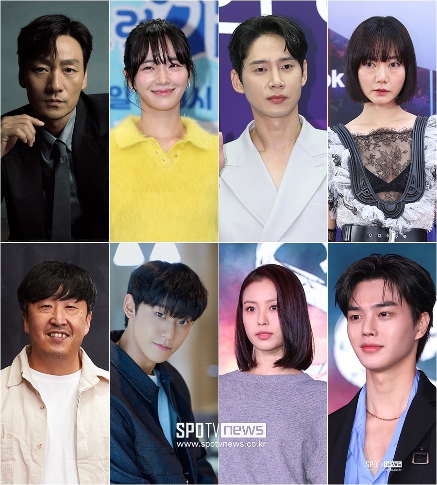 ▲ 사진 왼쪽 위부터 시계방향으로 박해수, 박규영, 박성훈, 배두나, 송강, 고민시, 이도현, 현봉식.  ⓒ곽혜미 기자, 넷플릭스, MBC, 위에화엔터테인먼트