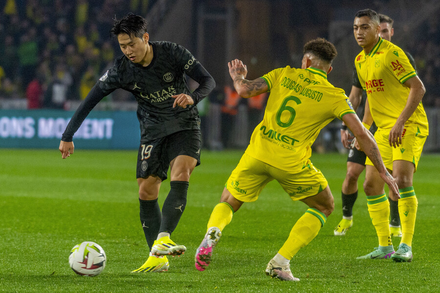 '탁구 사태 후 첫 경기' 이강인 61분 → 평점 준수…PSG, 낭트에 2-0 승리 17G 무패질주