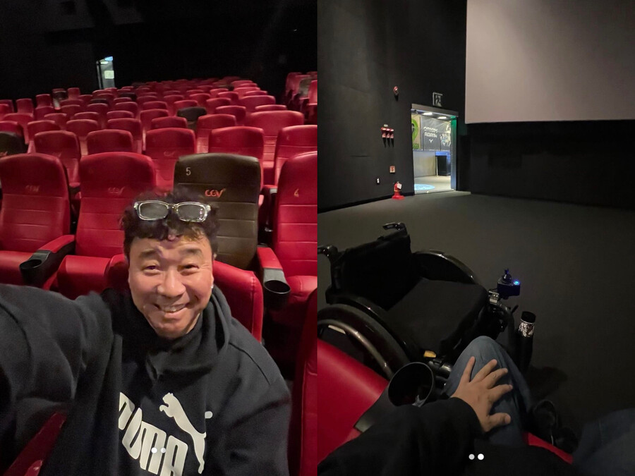 강원래, '휠체어 거부' 당한 극장 재방문…'건국전쟁' 봤다