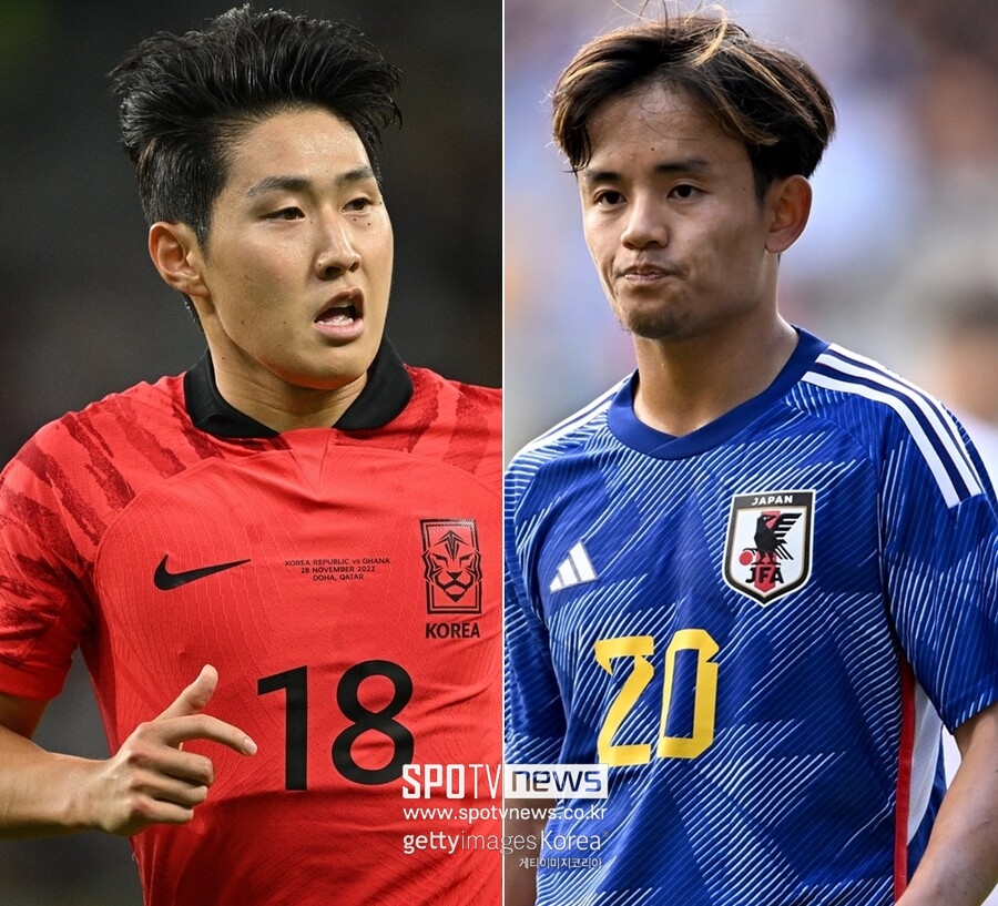 ▲ 일본 축구 에이스 구보 다케후사(레알 소시에다드)가 절친 이강인(파리 생제르맹)의 생일을 축하했다. 아시안컵에서 불발된 맞대결을 기대하는 이미지를 삽입했다.