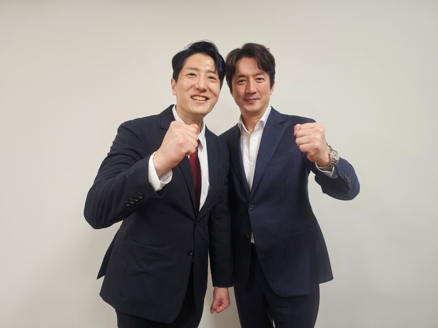 ▲ 한정민(왼쪽), 정준호. 제공| 정민캠프