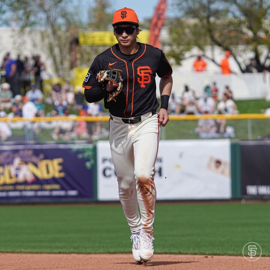 ▲ 무난한 시범경기 데뷔전을 치르며 현지 언론의 호평을 받은 이정후 ⓒ샌프란시스코 자이언츠