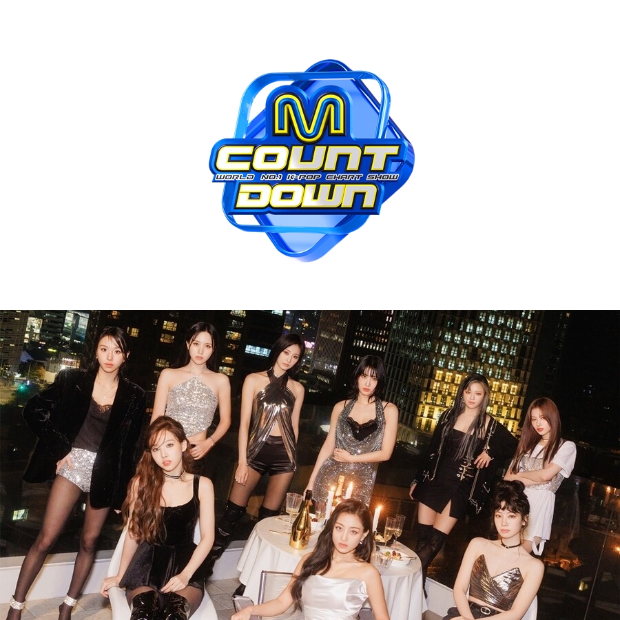 ▲ '엠카운트다운' 로고(위), 트와이스. 제공| 엠넷, JYP엔터테인먼트