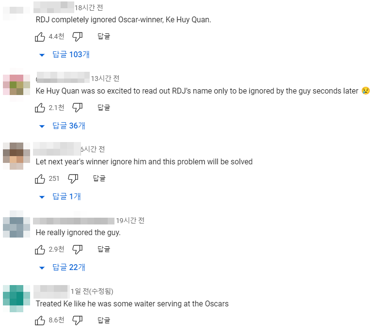 ▲ 로버트 다우니 주니어의 인종차별을 지적하는 글로벌 반응. 출처ㅣABC뉴스 유튜브 캡처