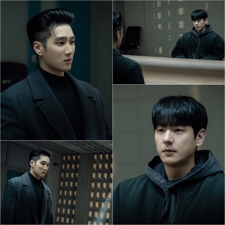'형사' 안보현 VS '용의자' 곽시양, 취조실에서 만난 이복형제 '기구한 투샷'('재벌X형사')