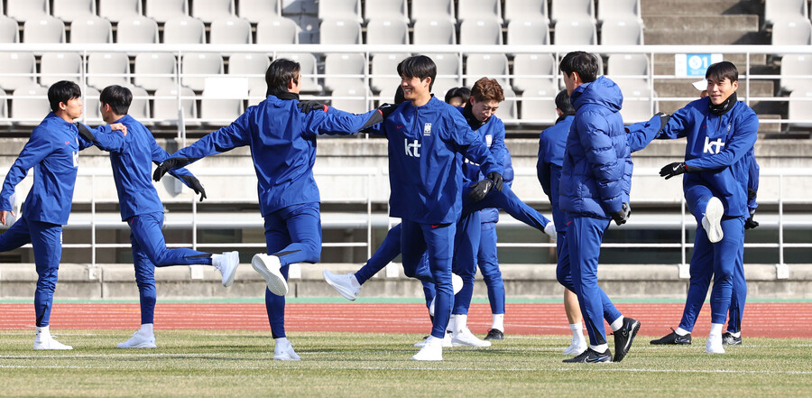 ▲ 축구대표팀이 18일 소집 첫 훈련을 시작했다. ⓒ연합뉴스