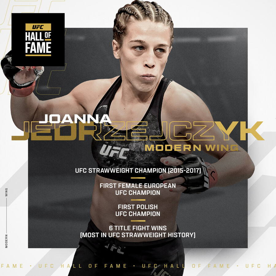 론다 로우지에 이어 여성 두 번째…요안나 옌제이치크 UFC 명예의 전당 헌액