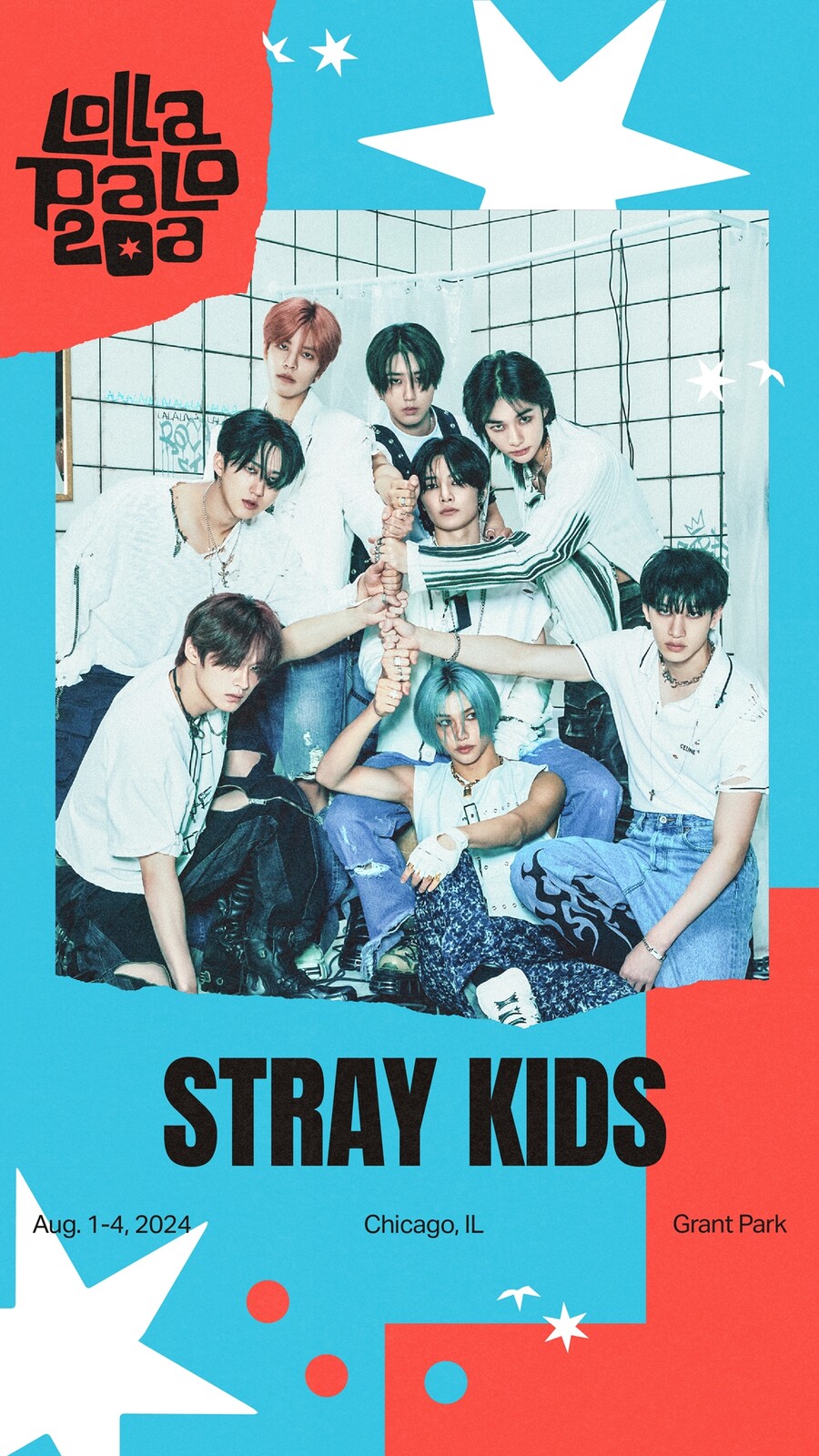 스트레이 키즈, 8월 美 '롤라팔루자 시카고' 헤드라이너 출격