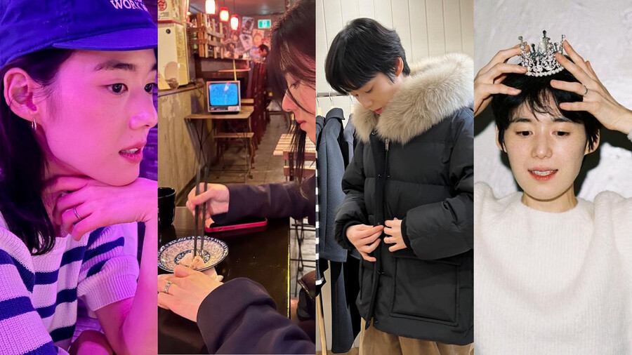 ▲ 왼손 약지를 낀 정은채의 모습. 출처|정은채SNS