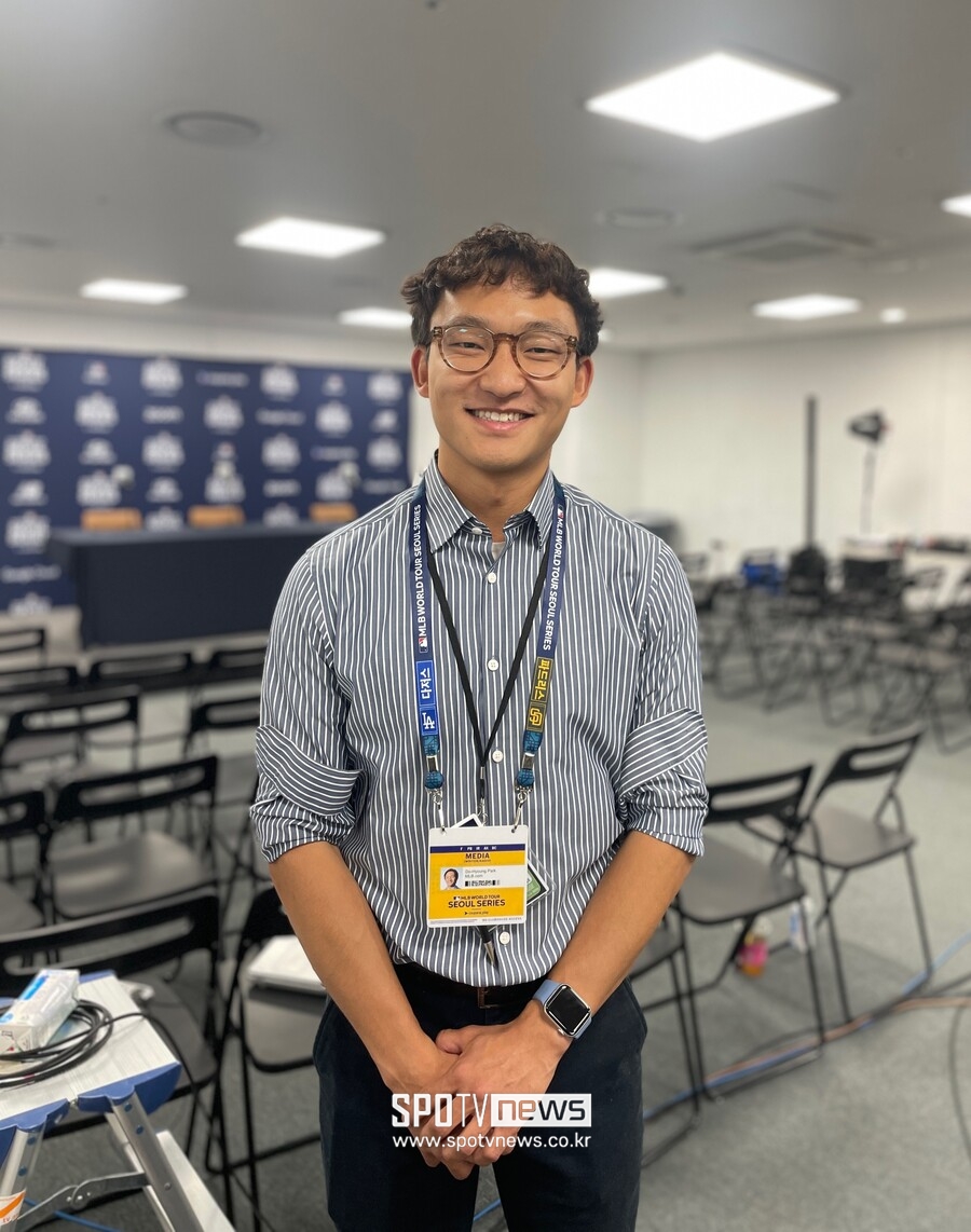 ▲ MLB.com 미네소타 트윈스 비트라이터 박도형 기자. MLB.com은 서울 시리즈에 LA 다저스 비트라이터인 후안 토리비오, 그리고 박도형 기자를 파견했다. 샌디에이고 비트라이터 AJ 카사벨 기자는 미국에 남았다. '한국인을 한국 개막전에' 보내기 위해서다. ⓒ 신원철 기자