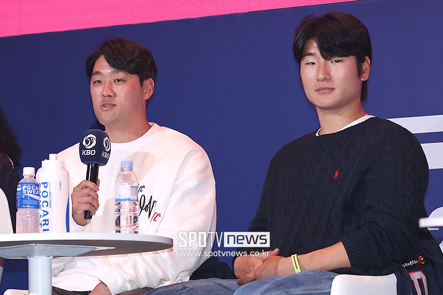 ▲ 양석환 곽빈 ⓒ곽혜미 기자