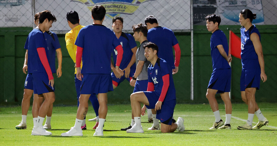 ▲ 훈련하는 축구대표팀. ⓒ연합뉴스