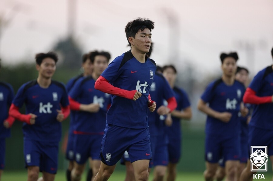 ▲ 축구대표팀 미드필더 정호연, 우상 황인범과 함께 뛸 가능성이 보인다.  ⓒ대한축구협회
