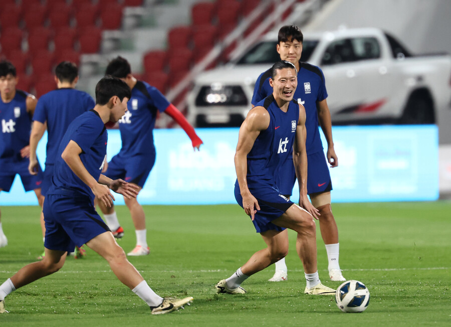 ▲ 축구대표팀 최전방 공격수 주민규와 조규성은 이를 갈고 있다.  ⓒ연합뉴스