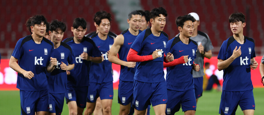 ▲ 축구대표팀이 태국전을 앞두고 최종 훈련에 열중했다. ⓒ연합뉴스
