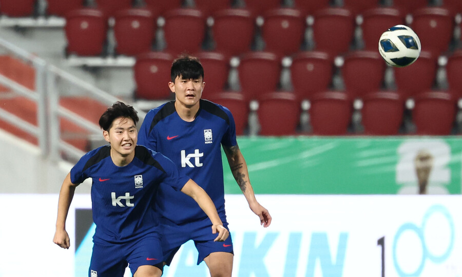 ▲ 축구대표팀이 태국전을 앞두고 최종 훈련에 열중했다. ⓒ연합뉴스