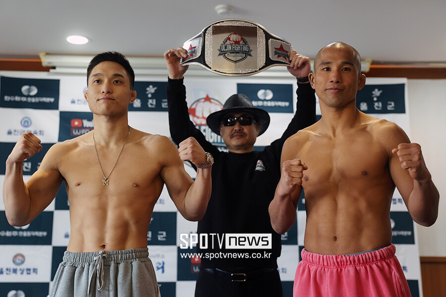 ▲ [페더급 타이틀전] 신재영(65.7kg) vs 오두석(65.4kg)