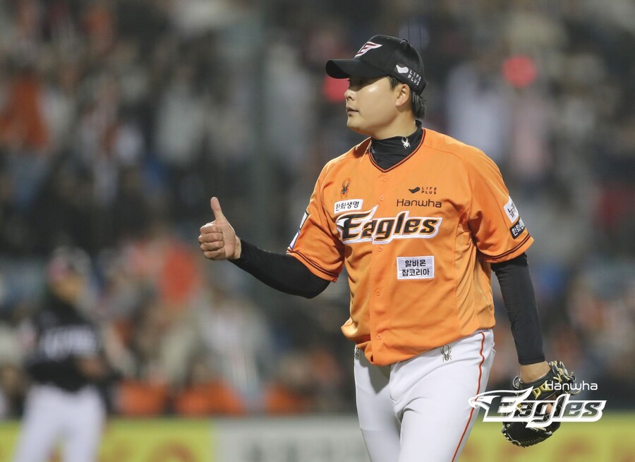 ▲ 한화 이글스 불펜에서 평균자책점 0.00을 기록하며 뒷문을 든든히 지키고 있는 파이어볼러 한승혁 ⓒ 한화 이글스