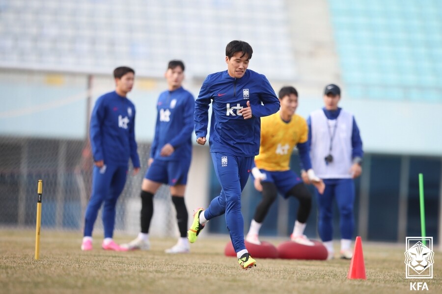 ▲ 23세 이하 축구대표팀이 경기도 이천에서 훈련 중이다. ⓒ대한축구협회