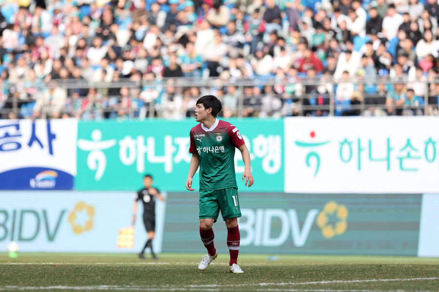 ▲ 대전하나시티즌 공격수 김인균. ⓒ대전하나시티즌