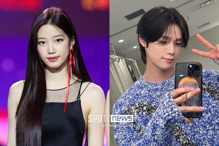 ▲ 르세라핌 카즈하(왼쪽), 앤팀 케이.  ⓒ곽혜미 기자, 위버스