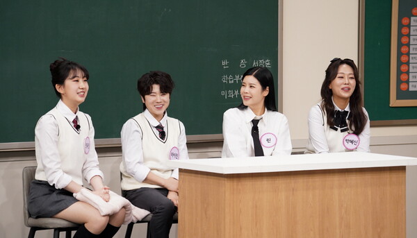 ▲ 6일 방송되는 '아는 형님' 출연자들. 왼쪽부터 전유진 마이진 린 박혜신. 제공|JTBC