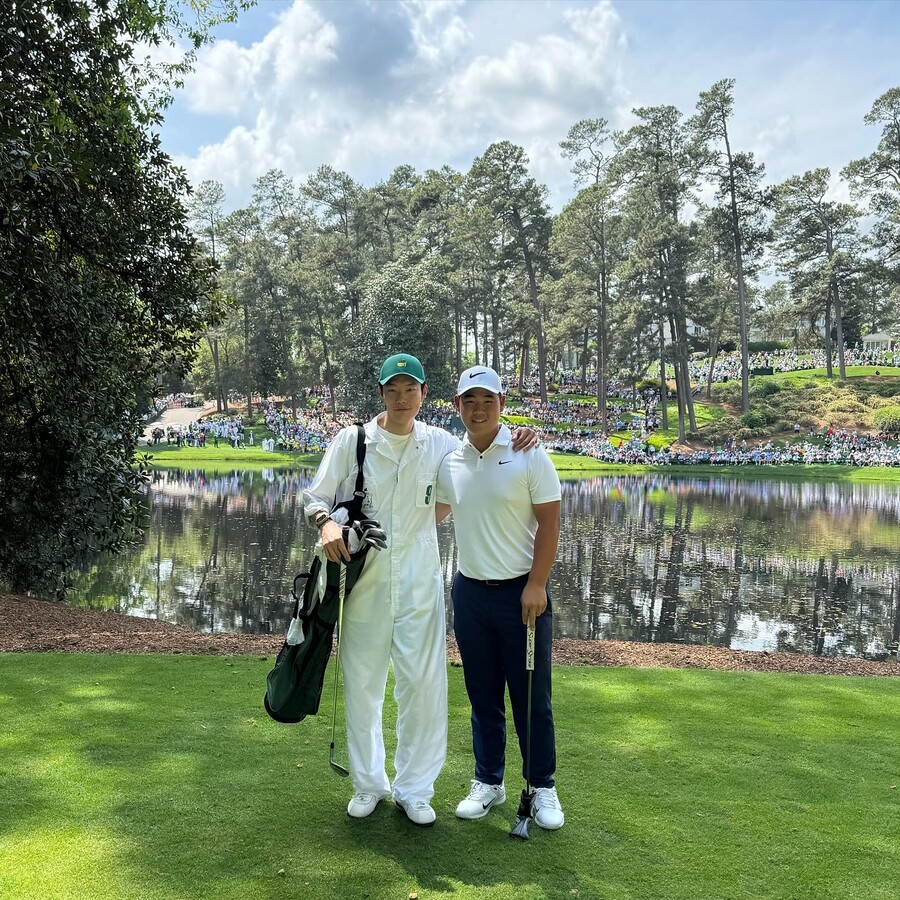 ▲ 류준열. 출처ㅣ김주형 선수 인스타그램