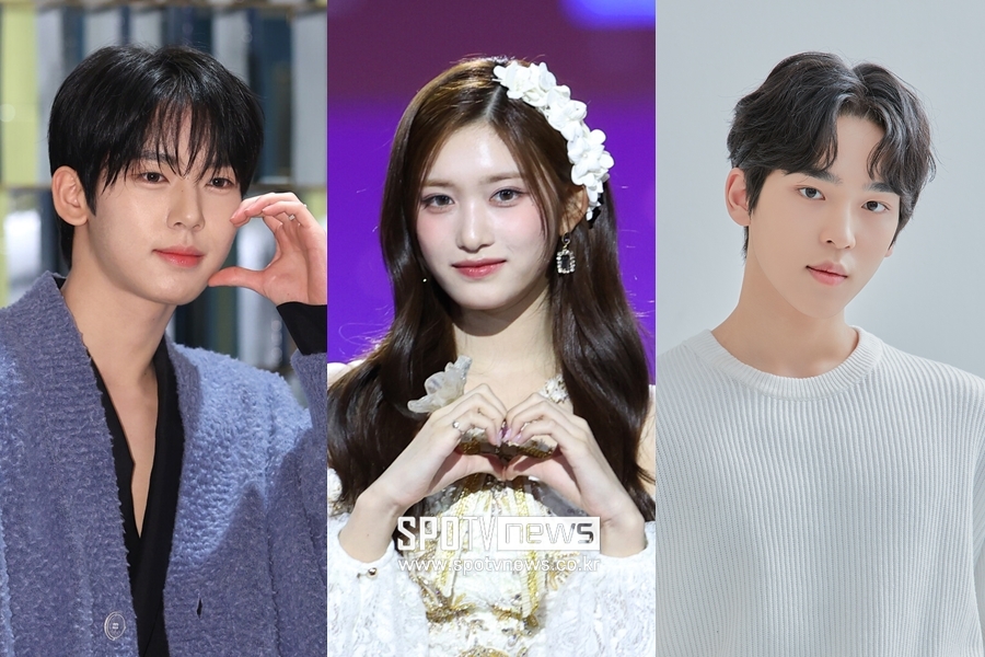 ▲ 제로베이스원 한유진, 아이브 이서, 문성현(왼쪽부터).  ⓒ곽혜미 기자, FNC엔터테인먼트 제공